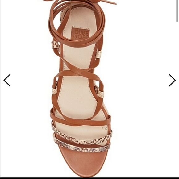 NWOT Louise et Cie Renz Platform Espidrills Wedge Sandals Snake Print Leather 9M - Picture 2 of 15